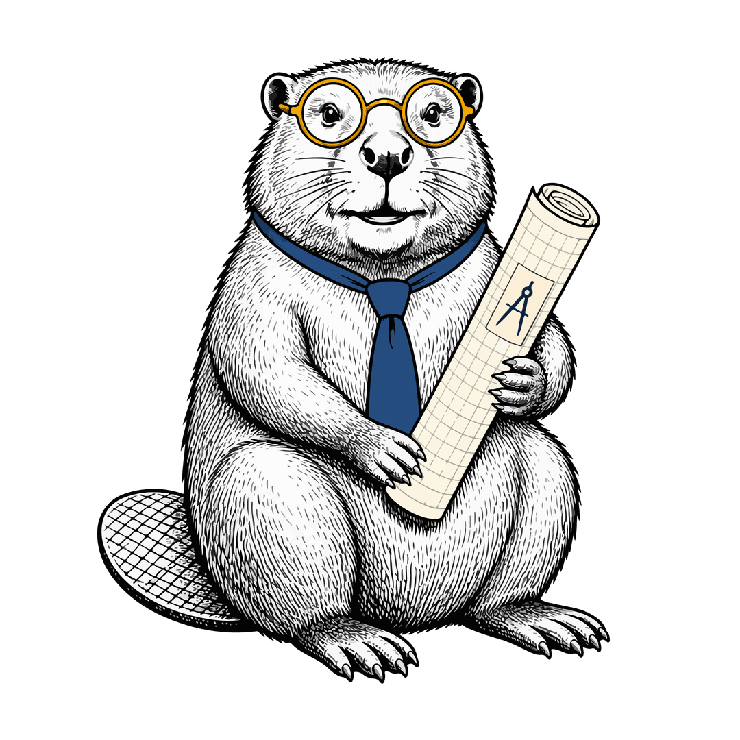 Architect Beaver Mascot